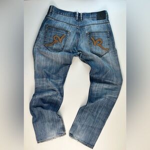 Rocawear Men’s Light Wash Straight Leg Jeans Size 36x34 [000265]